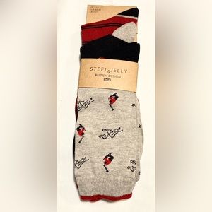 FINAL SALE✨ CLEARANCE✨ MENS SOCKS STEEL AND JELLY DESIGNER SOCKS SZ 7-12